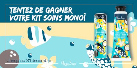 PeggySage_Offic's tweet photo. Tentez de gagner le Kit Soins Monoï de Peggy Sage en cette veille de #Noël Pour participer, follow @PeggySage_Offic et RT 🥳🤞Bonne chance et bon réveillon à tous ! 🎅 https://t.co/eXcLLLpvK4