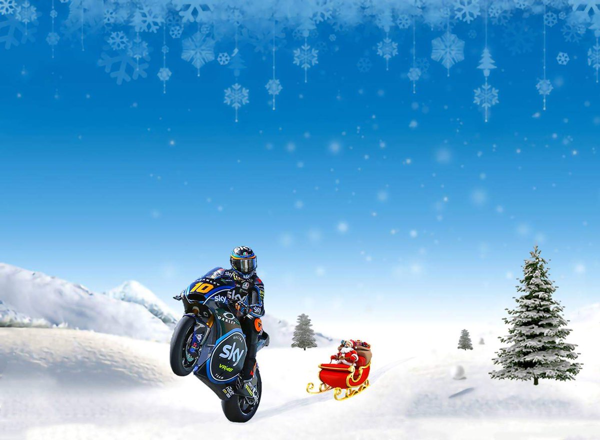 Luca_Marini_97's tweet photo. In spite of Santa Claus is a demanding pilot about the traction, the #LaplandTest has been very positive! Excellent setting by @SkyRacingTeam ๐
๐
๐ปBest Wishes of Merry Xmas ๐
#10LM97 https://t.co/Xi5EJ41kqU