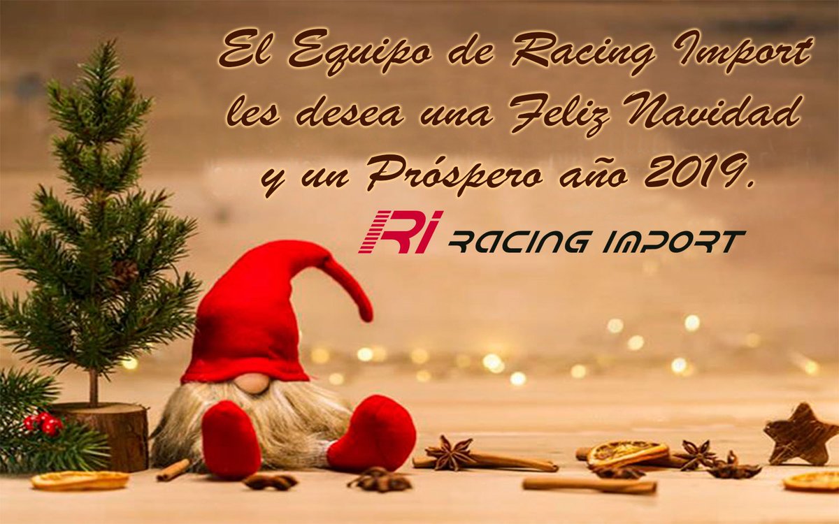 Racing Import (@racingimport) on Twitter photo Feliz Navidad y Próspero año Nuevo 2019 - Merry Christmas and Happy New Year 2019 🎄🌟
•
•
#racingimport #motorsport #competition #brakes #circuit #rally #feliznavidad #merrychristmas #2018 #2019 Feliz Navidad y Próspero año Nuevo 2019 - Merry Christmas and Happy New Year 2019 🎄🌟
•
•
#racingimport #motorsport #competition #brakes #circuit #rally #feliznavidad #merrychristmas #2018 #2019
