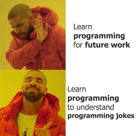 Programmerprob1's tweet photo. That’s why I learnt, priority is memes next is my web design company.
#programmerhumor #programming #programmings #programminglife #developer #css #webdevelopment #webdevelopment #webdeveloper #angular #webdesigner #html #html5 #programming https://t.co/nQvqFS0DNj