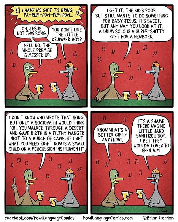 BubNames's tweet image. The perfect gift for a newborn baby: a drum solo .. #viralnetics #christmas #fowllanguagecomics #201812241945 #kids #sydney