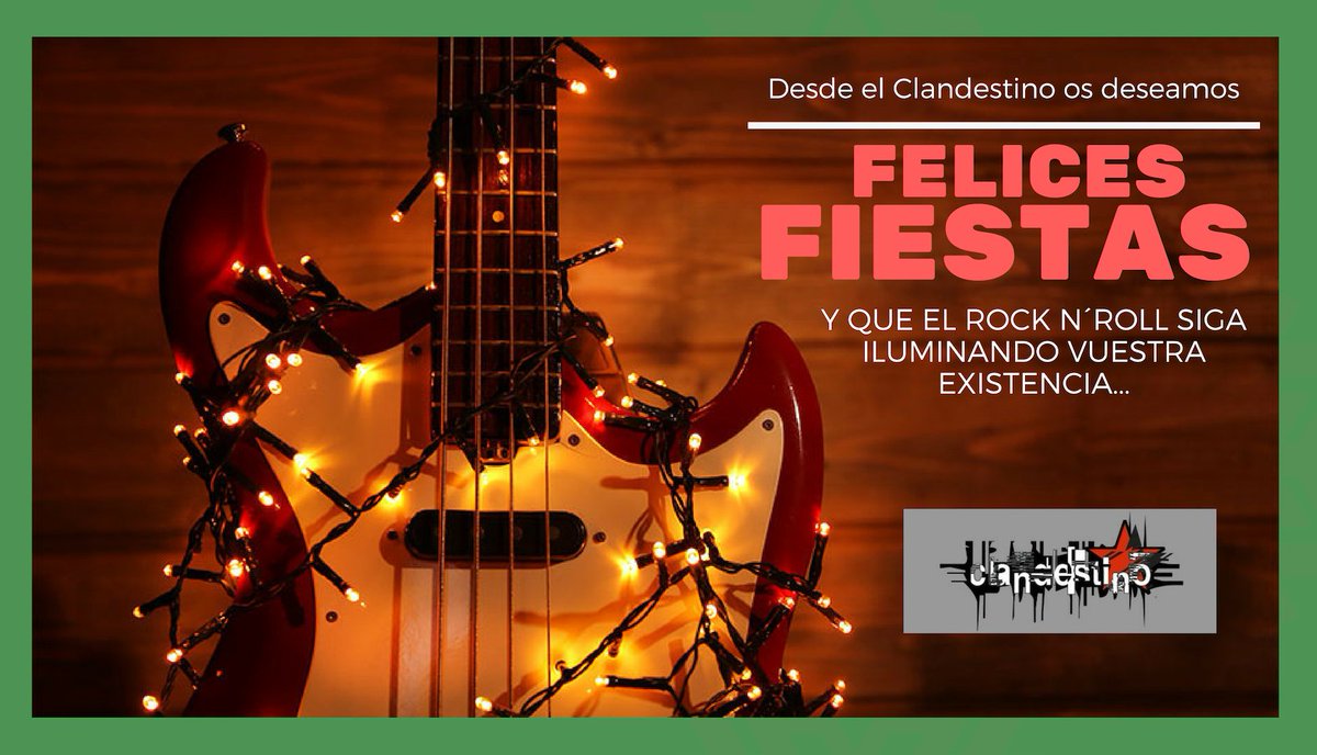 Cafeclandes's tweet photo. Felices Fiestas amigas y amigos del Clandestino! Os deseamos mucho rock n´roll... y recordad que esta noche moveremos las caderas con Mr. Barce pilotando de lo lindo... Abrazos fuertes! https://t.co/jwlUH6MqP4
