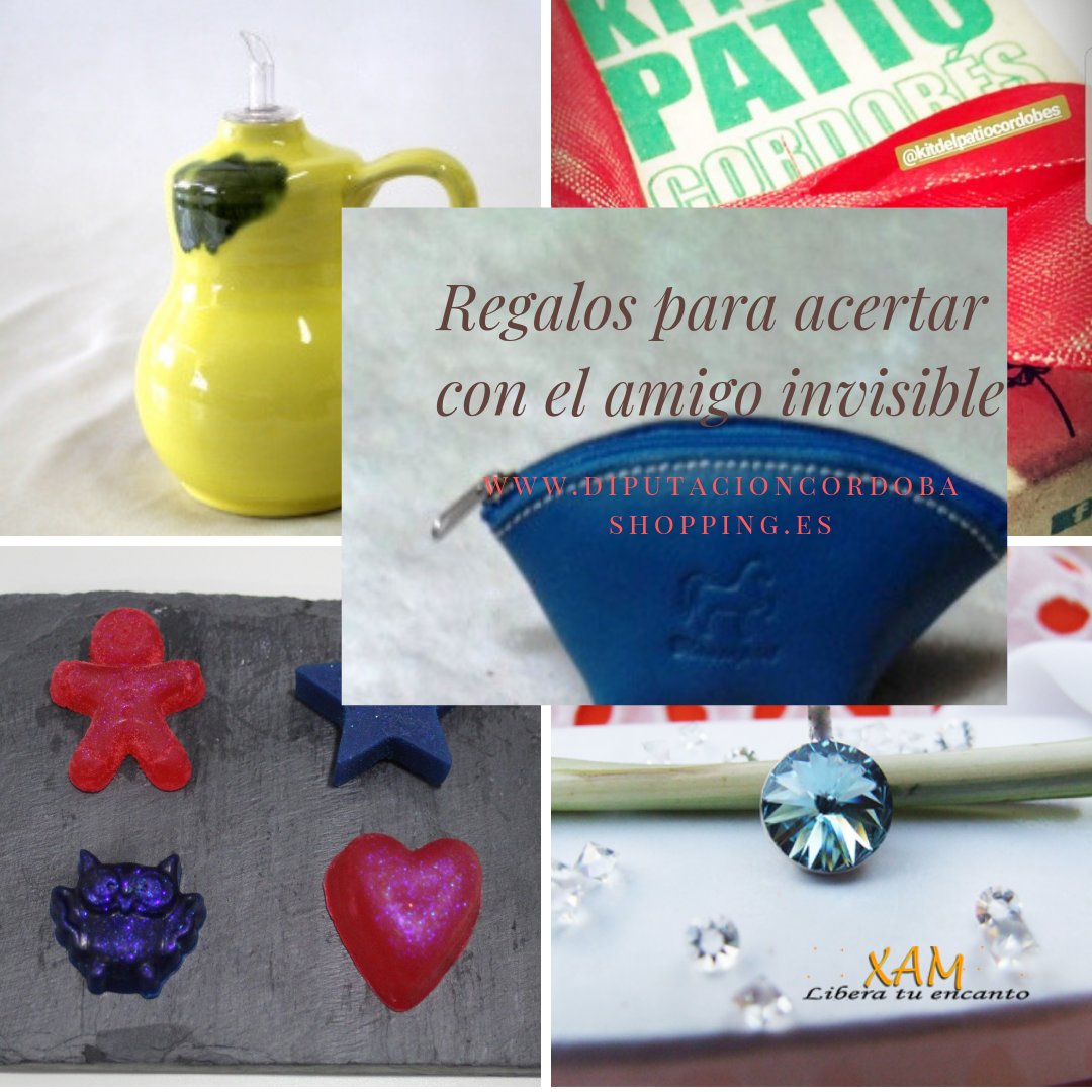 CordobaShops's tweet photo. Si juegas al amigo invisible, acierta sin salir de casa con un clic https://t.co/AWNmArWSNg @dipucordoba 
Nuestras sugerencias:
👌🏼Jabones @saviaviva 
👌🏼@kitdelpatiocordobes
👌🏼Colgante @LiberaTuEncanto 
👌🏼Monedero artesano #BlancaPiel 
👌🏼Aceitera vintage @torresferreras https://t.co/jgPauXJSEM
