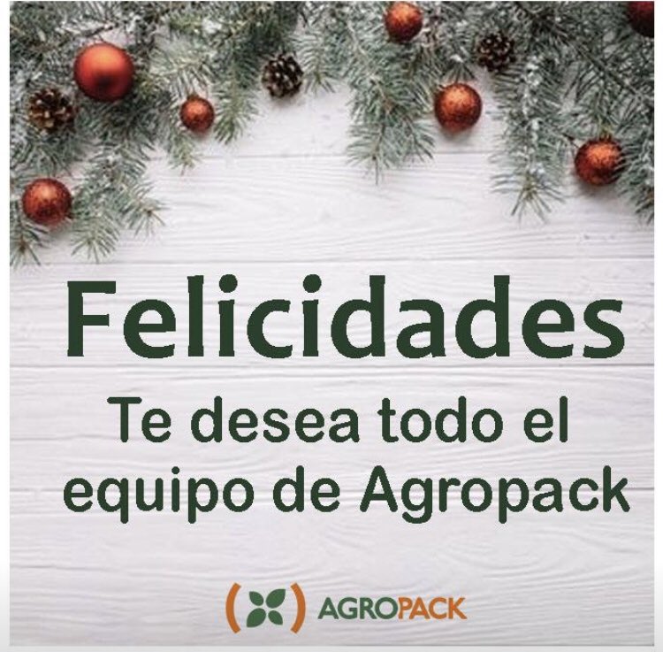Agropack's tweet photo. Les deseamos a todos muchas felicidades. Que disfruten una hermosa Navidad junto a sus seres mas queridos 🎄 https://t.co/UCwTW27ezS