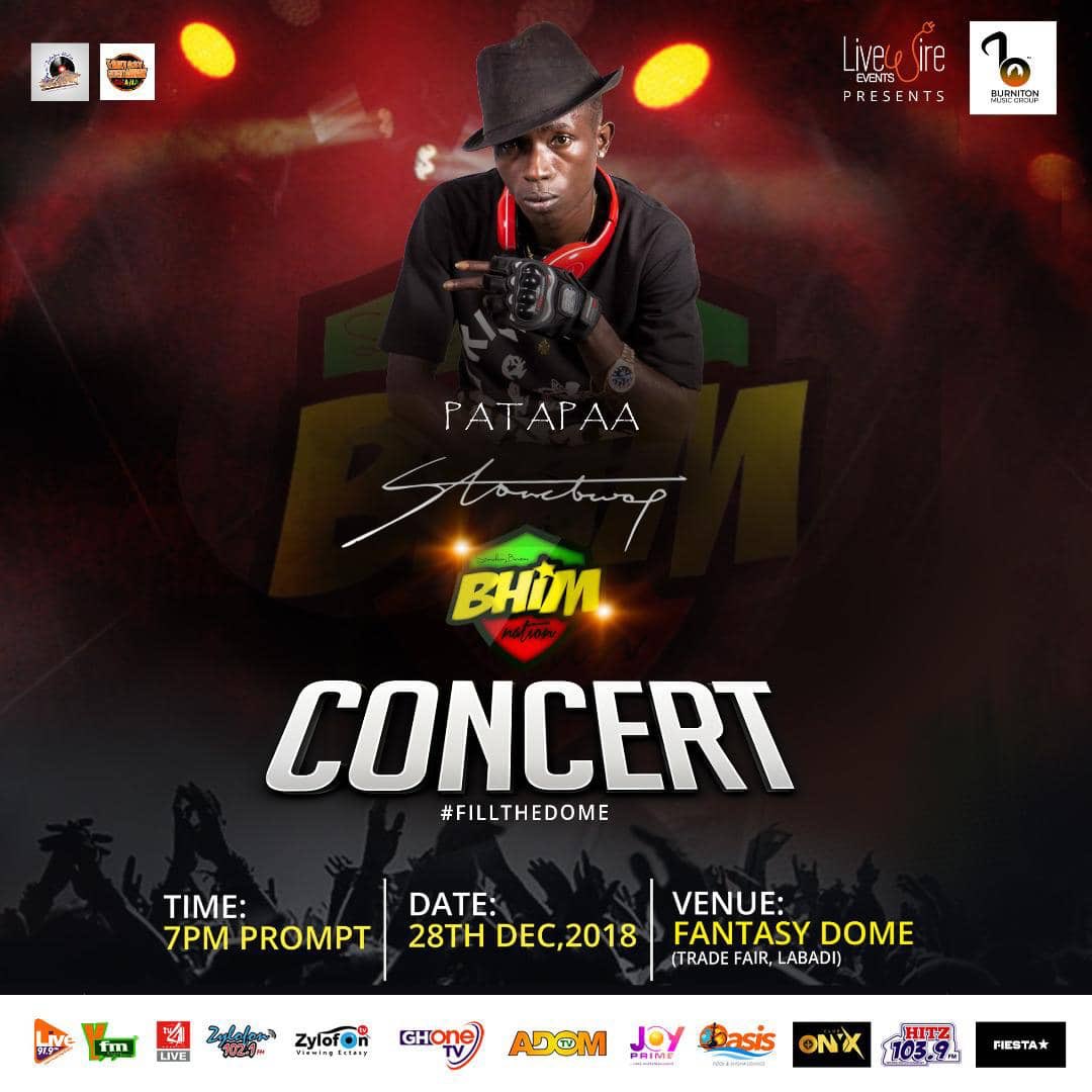 patapaa_amisty's tweet photo. Be at the #Bhim_Concert this Friday 28th... Iβm coming with a new spec to support the Bhim President @stonebwoyb
#Pa2PaSojas https://t.co/c0HrqnvAnU