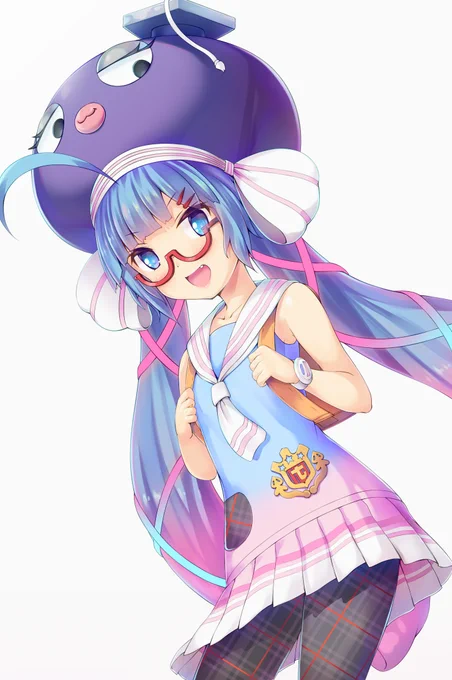 しゃべる方の音街ウナちゃん描きました! #音街ウナ 