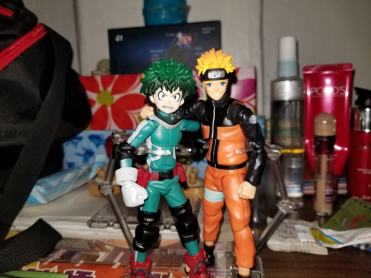 SH Figuarts Naruto (Version 1) and Figma Midoriya
