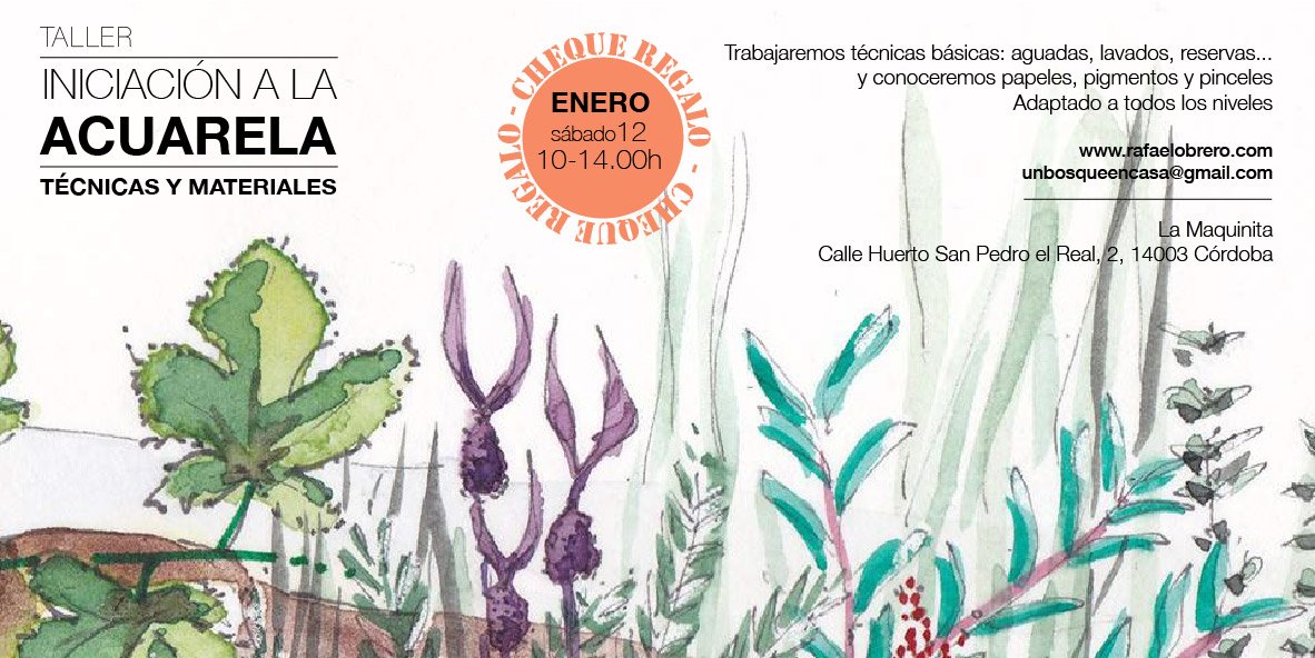 UnBosqueEnCasa's tweet photo. Nuevos talleres de #acuarela y #DibujoUrbano en enero y febrero.
Más info en https://t.co/TqpOk5ftUB
#Córdoba https://t.co/qSDxeoZ4Vl