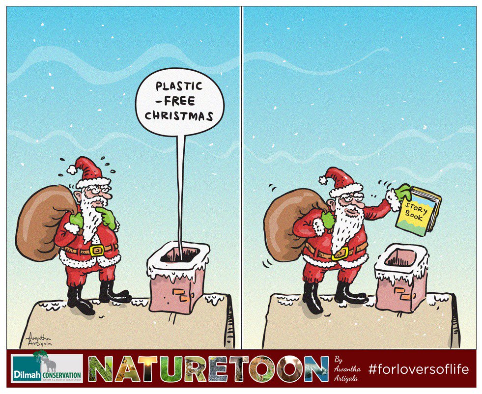 Dilmah's tweet photo. Waste can double over #Christmas – about 200 million sheets of wrapping paper – enough to wrap around the circumference of the Earth twice – will be thrown away. #Recycle and say no to single-use plastics to protect our planet & celebrate the season responsibly.
#ForLoversofLife https://t.co/dnjB4IZkGG