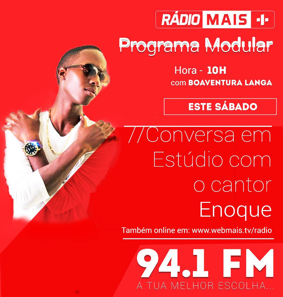 mediamaistv's tweet image. No Sábado vamos conversar com o cantor @Enoque, a partir das 10h.

#ProgramaModular
#Revelação