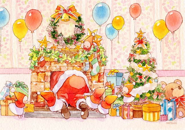 「namikate雑貨店さんに出したミニ原画でクリスマスのやつ?✨ 」|名司生のイラスト