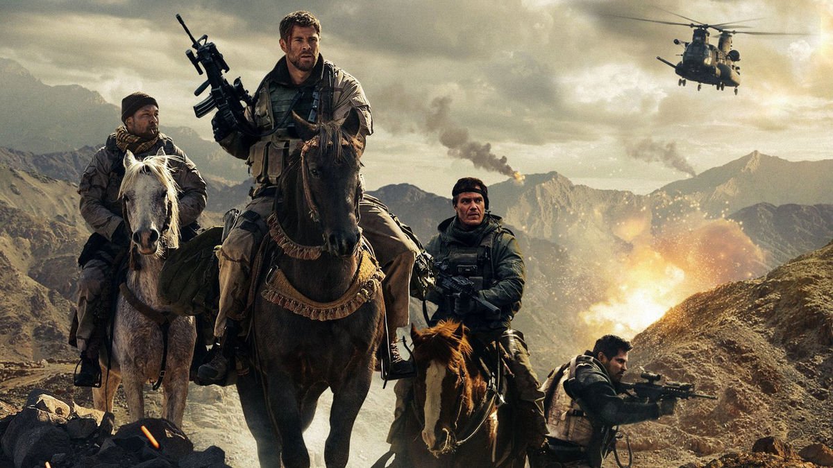 ミリレポ ホースソルジャー T Co S25nefvkiy 9 11後のアメリカの最初の反撃としてアメリカ陸軍特殊部隊12人が馬に乗って戦う物語 乗馬しながらの射撃って難しそう ドンパチ度 映画評価 舞台 アフガニスタン サバゲーマーにお勧めの映画