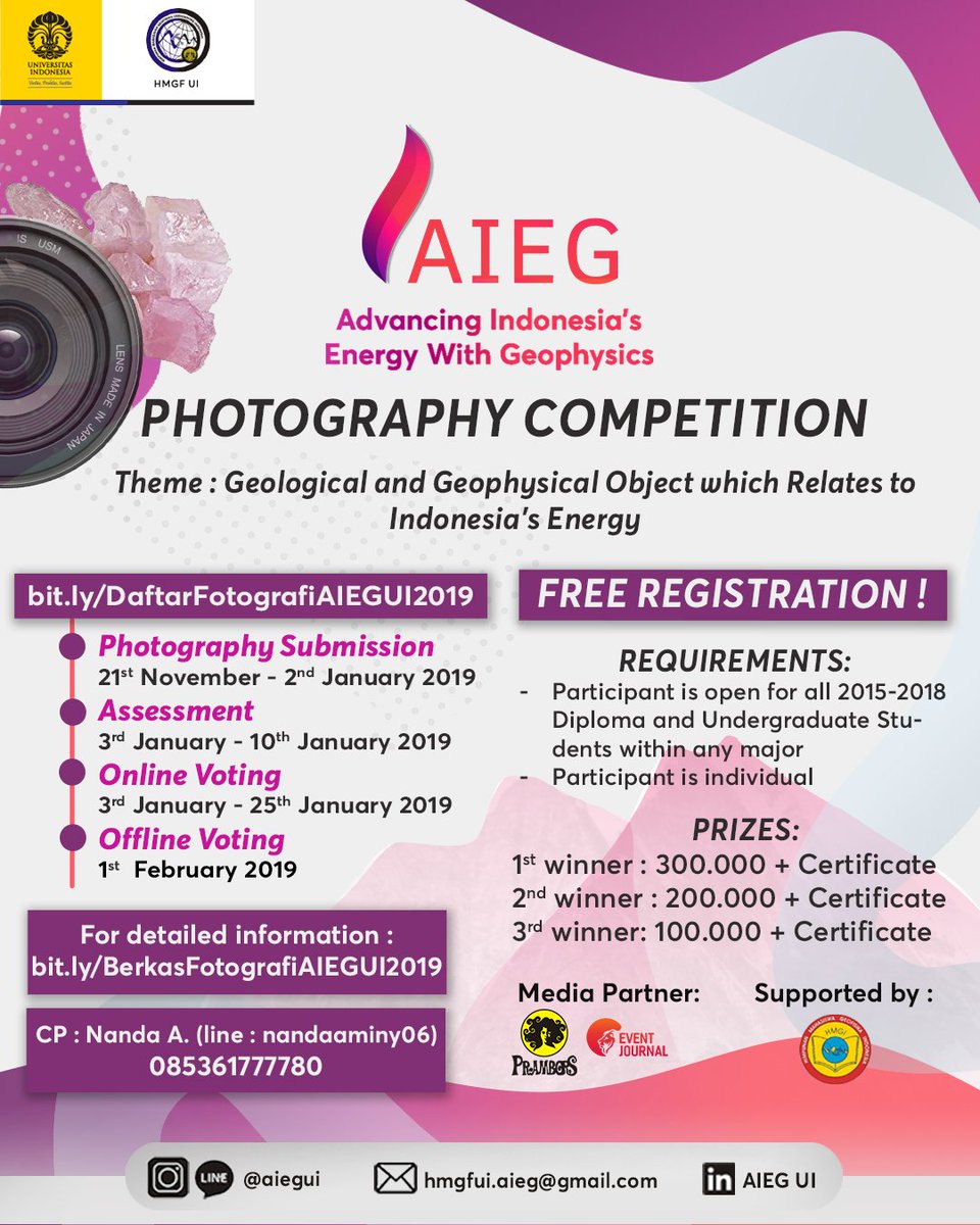 Ig Event Journal Kompetisi For You Photography Enthusiast Aieg Ui 19 Challenge You To Join Photography Competition With Subtheme Geological And Geophysical Object Which Relates To Indonesia S Energy Registration Ig Event Journal Kompetisi For You Photography Enthusiast Aieg Ui 19 Challenge You To Join Photography Competition With Subtheme Geological And Geophysical Object Which Relates To Indonesia S Energy Registration