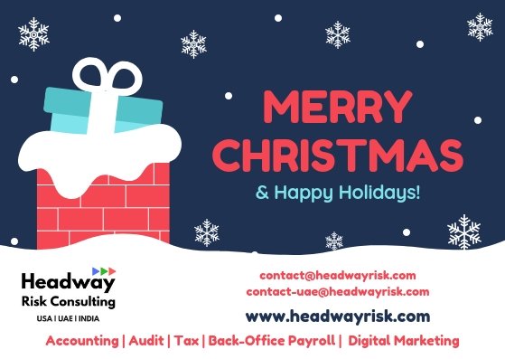 headwayrisk's tweet photo. Headway Risk Consulting wishes you all "Merry Christmas"!

Visit https://t.co/9QPVlIEfHj to know more about our services.

#ChristmasEve #Christmas #MerryChristmas #MerryChristmas2018 #festive #MerryChristmasEve #Accounting #Audit #Tax #Quickbooks #VAT #GST #Payroll #backoffice https://t.co/s0mXSBpH33