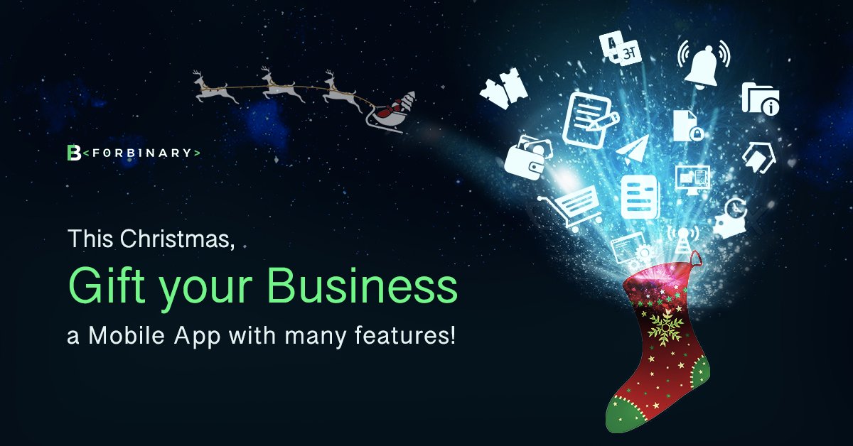 forbinary's tweet photo. Bring in the Holiday season with a Mobile App that meets all your business needs! Visit https://t.co/xAqCqhggED or call +919004319022
#MobileApp #BusinessApp #Technology #Digitisation #Christmas #HappyHolidays https://t.co/W9blCCl1V0
