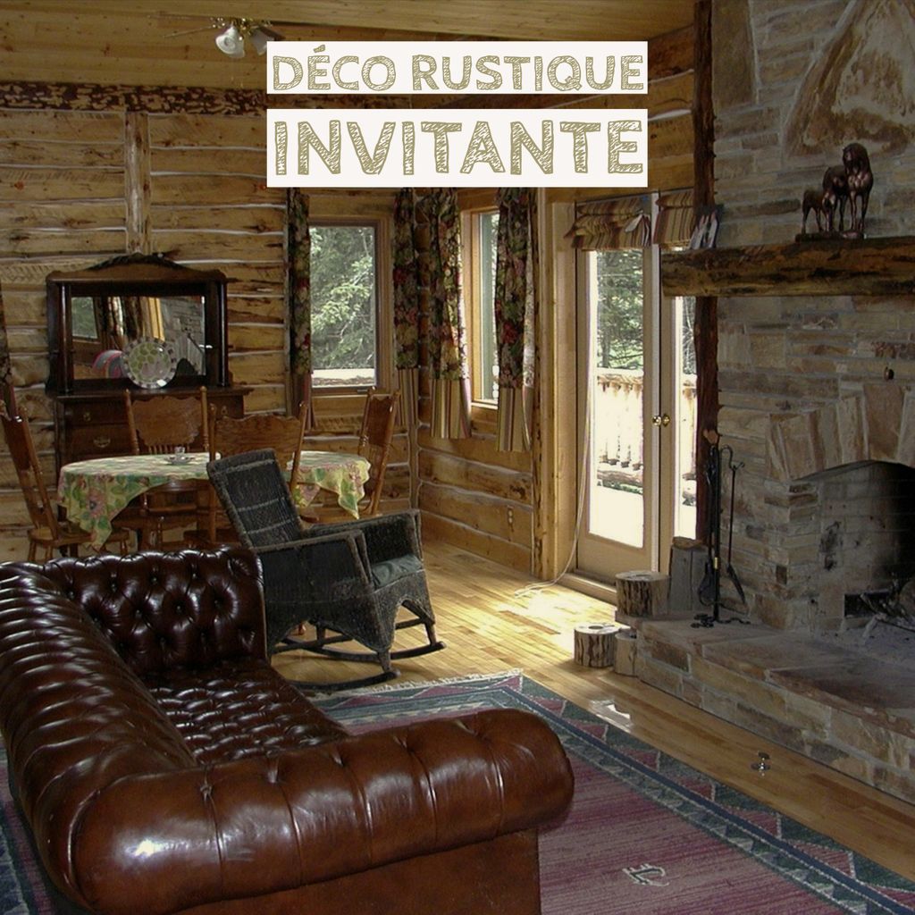 Plancher de bois et tapis chaleureux = Chalet de rêve