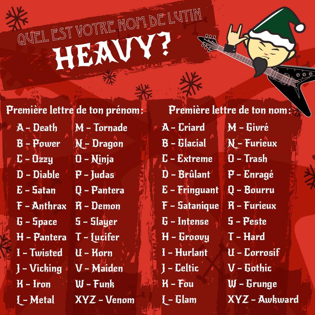 تويتر \ Heavy Montréal على تويتر: "🎄 Fais-Nous Rire ! Quel Est Ton Nom De  Lutin Heavy ?!? Joyeuses Fêtes! 🎉🎉 Https://T.co/Ic97Ojpbql"