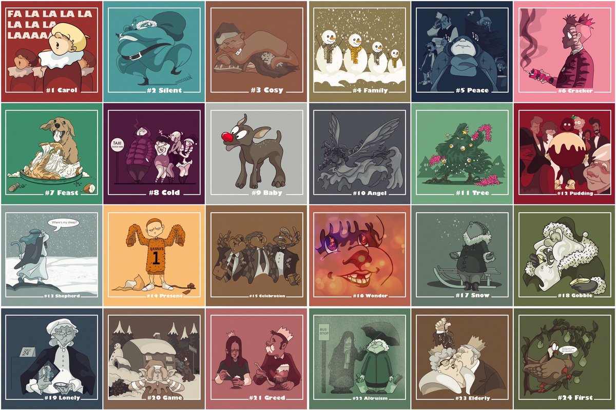 MatchewieH's tweet photo. And that’s the #adventdrawing challenge complete for this year- 24 Illustrations in 24 days
#myart #illustrations #AdventCalendar https://t.co/MDwwNYIbgo