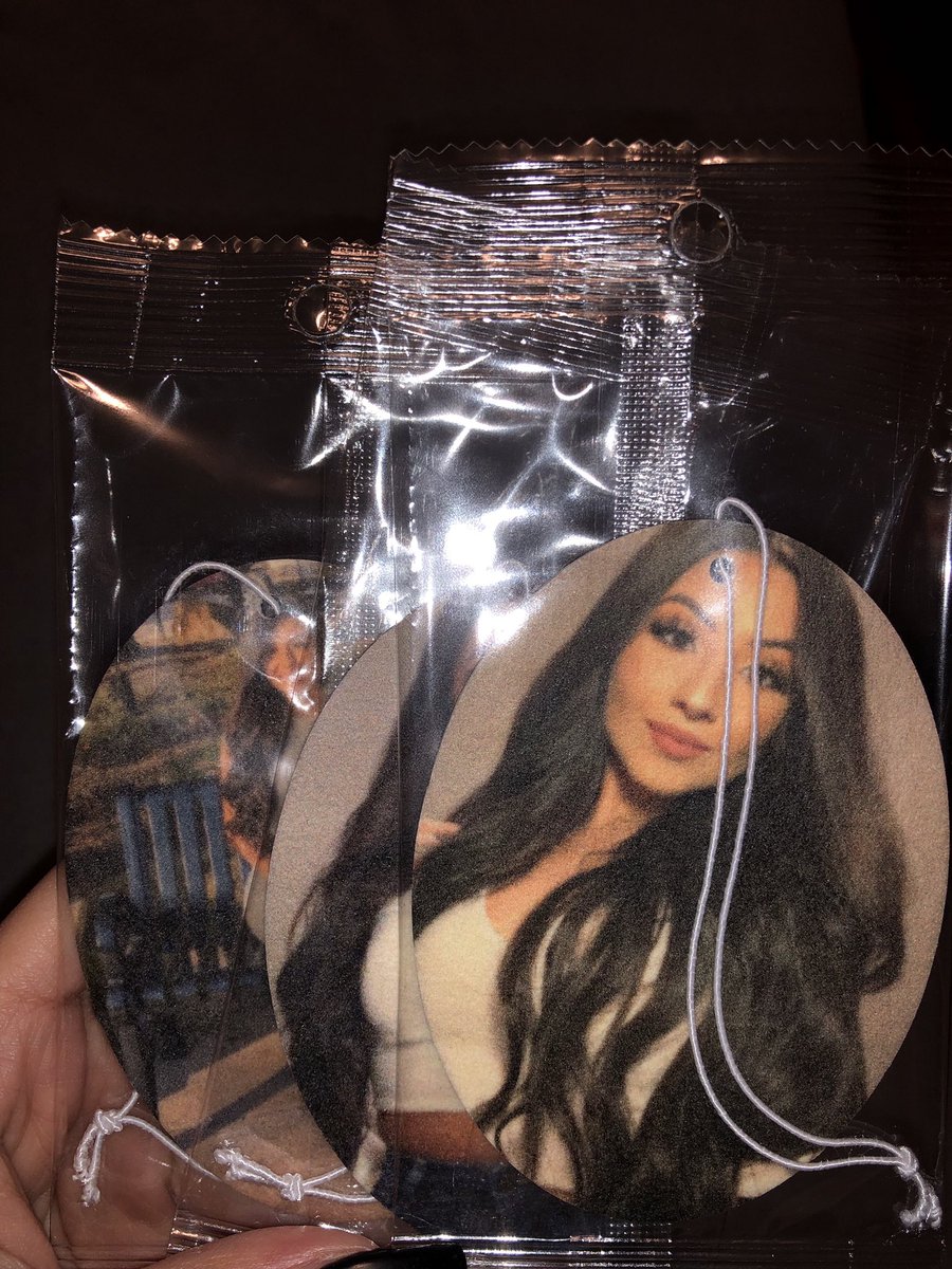 maisonmariela's tweet photo. Turned my selfies into air fresheners for my mans car 🙂 https://t.co/06arZy03Nk