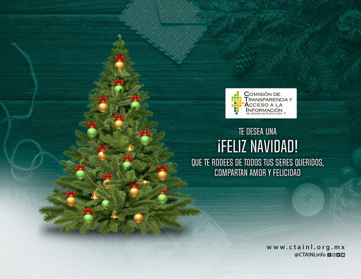 INFONLMX's tweet photo. La #CTAINL te desea una #FelizNavidad en compañía de tu familia y seres queridos 🎄 https://t.co/l0rv3BeCjH