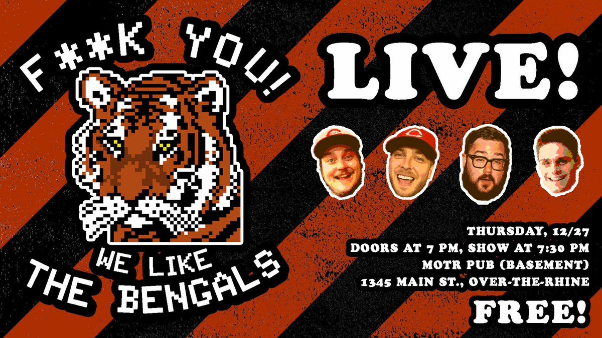 FUWLTBengals's tweet image. This is gonna be 🔥🔥🔥! We’re gonna talk about that infamous stare down, WTF Mike Brown is gonna do with Marvin, and how we have the chance to knock the Steelers out of the playoffs.