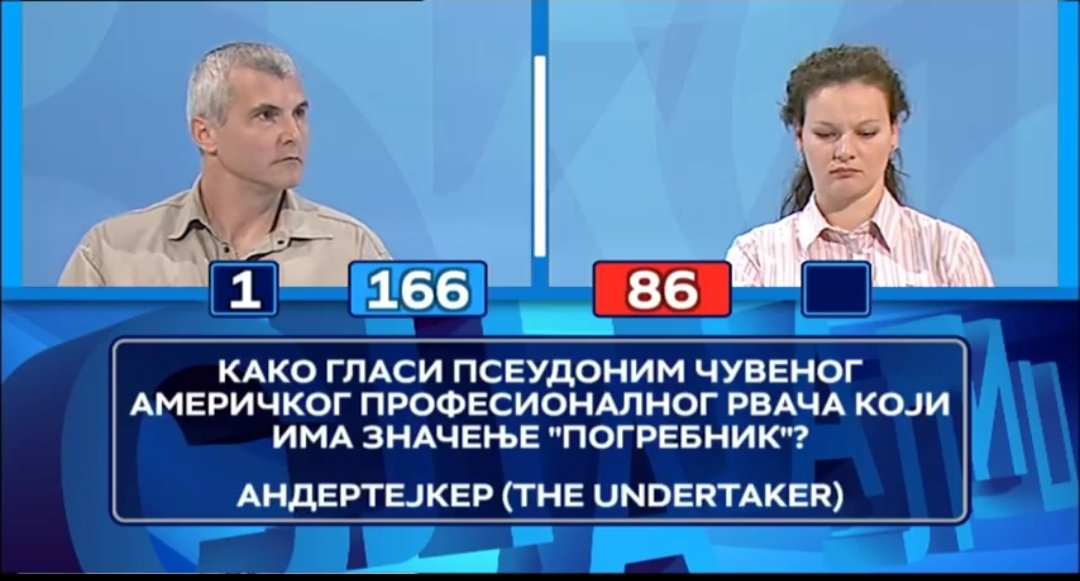 donjovranjac's tweet photo. Volim kad Slagalica zablista sa nekim ovakvim pitanjem i bravo za čiku što je znao https://t.co/JhBskClwac