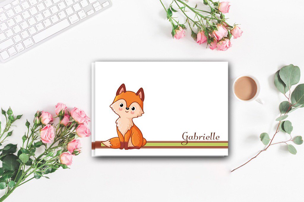 Yuyapaperie's tweet image. Excited to share the latest addition to my #etsy shop: baby fox #customnotecards etsy.me/2LznNo2