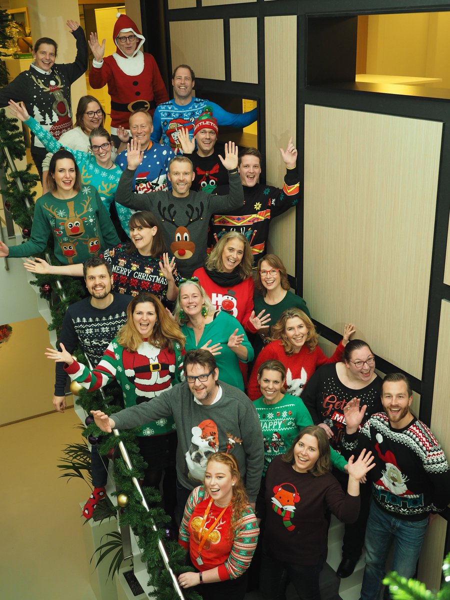 NLO_info's tweet photo. We had so much fun during our NLO ugly Christmas sweater competition! Hello from our office in the Hague #christmas #workingatnlo https://t.co/7NRteAlFZe