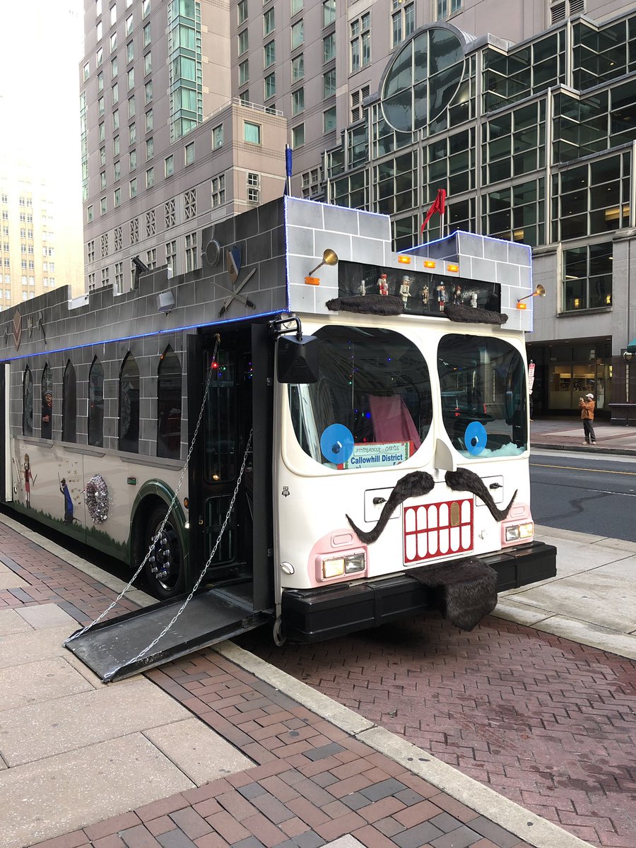 SEPTA_SOCIAL's tweet photo. Some of this year’s decorated buses are at 1234 Market Street today until 1PM. Don’t miss them! #SEPTA #Festibus https://t.co/8mfqdN3Z2o