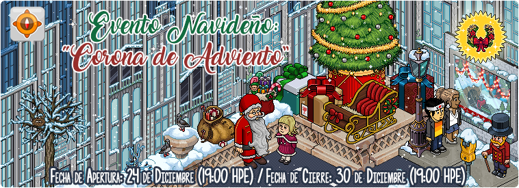 ESHabboSecurity's tweet photo. 📢Del 24 al 30 de diciembre participa en nuestro "Evento Especial de Navidad"🎁🎆 y adquiere la hermosa placa: "Corona de Adviento"🎄🎊 Accede desde la sala de nuestra admin .RocioDeMiel. o a través del navegador en @ESHabbo ➡ https://t.co/nRyPlK2YPI https://t.co/CBAKbdFdGF