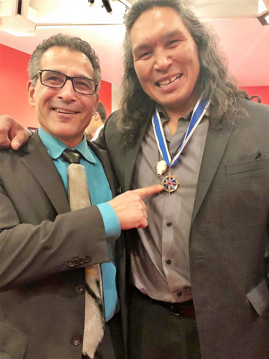 HunterTootoo's tweet photo. 25/24 #ChesterfieldInlet – hometown of #JohnnyIssaluk. The Inuit actor, known for his role in @TheTerrorAMC  was one of the recipients of the inaugural Louie Kamookak Medal awarded this year by @RCGS_SGRC. The medal honours the great Inuit oral historian and teacher. #Nunavut https://t.co/ohJlGr88u5