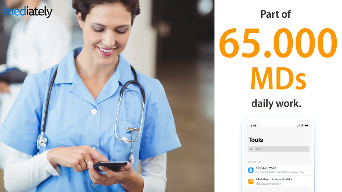 2018 in numbers at #Mediately - 65.000 MDs in 7 countries use Mediately as part of their daily work. #milestone #ehealth #mobileapp
