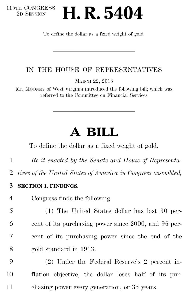 Gold ends the Fed. Text of HR5404.Trust the Plan.  @POTUS  #QArmy  #QAnon  #WWG1WGA  #PatriotsUnited  #Payseur  #TRUST