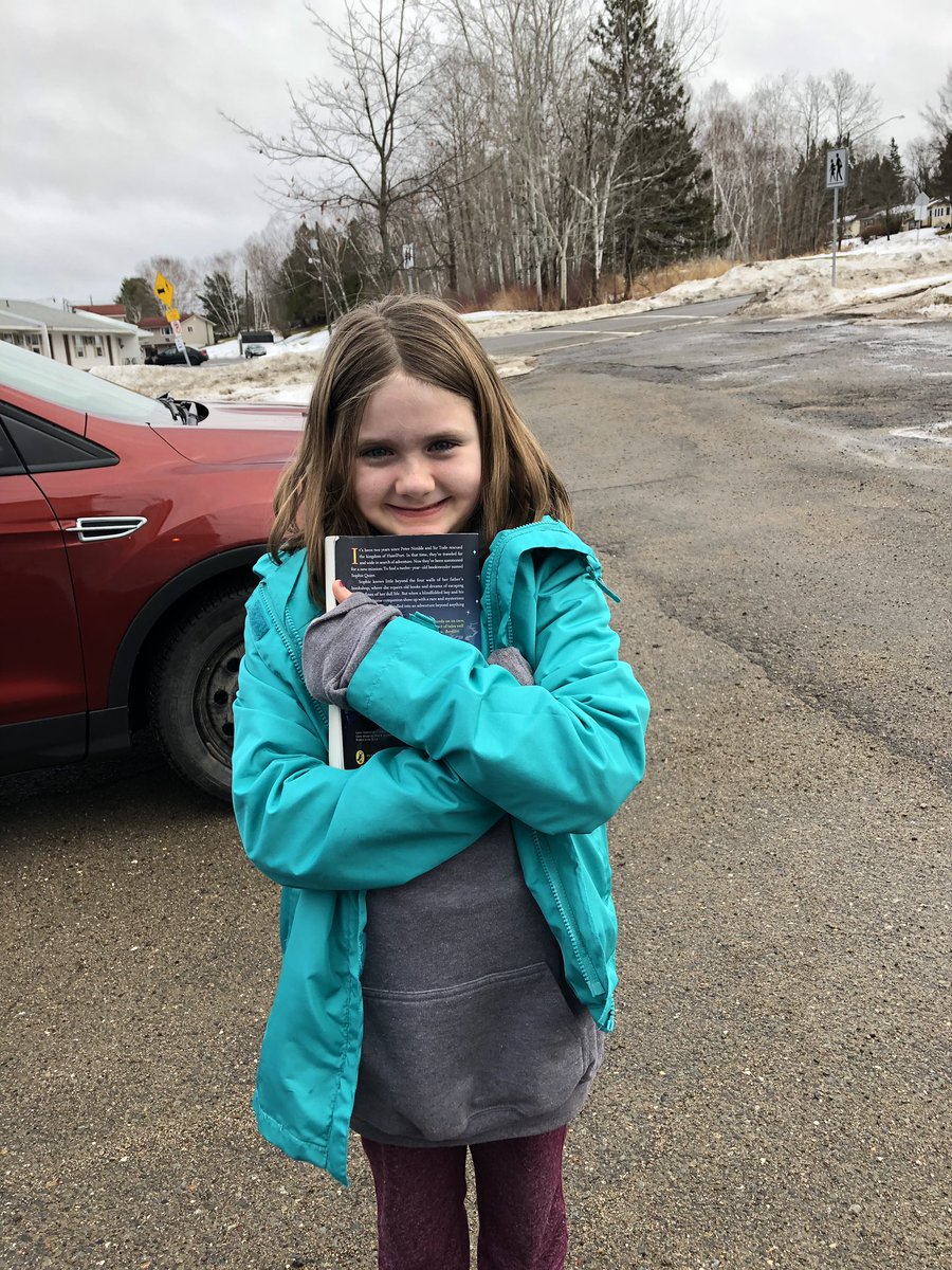 HMazerolle's tweet photo. Met this little lady at the school on Saturday afternoon so she could get her novel she left in the classroom on Thursday. The joy and love of reading is present in her life. Her smile says it all! @ASDWLimelight @KCSawesome #KCSCARES #WatchUsGrow https://t.co/OiIIxP6mR2