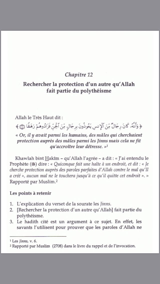KounSalafiyan's tweet photo. 📚Kitãb At_Tawhîd / Le livre de l’unicité📚
📌Chapitre 12 : Rechercher la protection d’un autre qu’Allah fait partie du #polytheisme
#Kitab_At_Tawhîd
#Le_Livre_De_L_Unicité
#Tawhîd #Allah #Adorer #Islam #Sunnah #Quran #Paradis #Enfer #chirk #adoration #polythéisme https://t.co/JtcbqIswfq