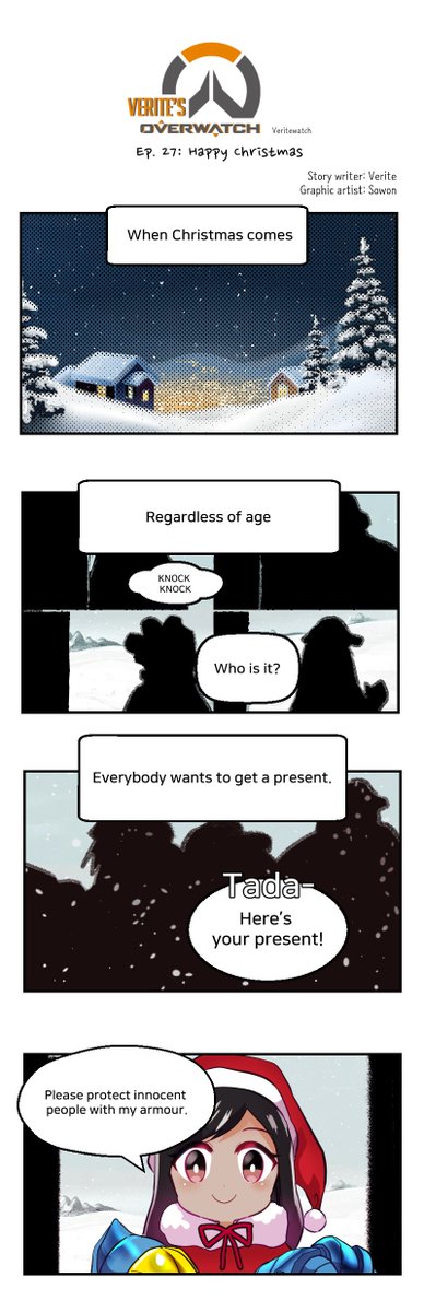 veritedebuisson's tweet photo. Veritewatch Ep. 27: Happy Christmas
Merry Christmas! :D
#Veritewatch #Overwatch #Christmas #Pharah #Dva #Ana #Mercy #Sombra #Reinhardt #Moira #Bob #Lucio #Doomfist #Reaper #Genji @PlayOverwatch https://t.co/9Gl4LxPcZc