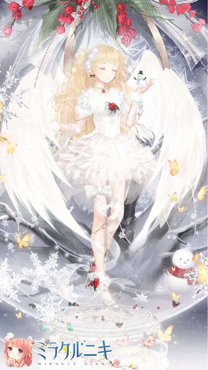 Twitter पर ｓａｔｙ はりねずみん ミラクルニキ ミラクルニキで何の日 クリスマス 聖夜天使のララバイ 白基調でクリスマスコーディネート 天使のドームオルゴール的な