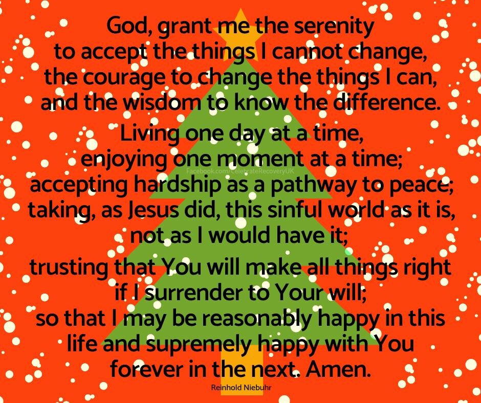 CRecoveryUK's tweet photo. Who’ll be praying the #serenity #prayer this #Christmas ? https://t.co/3oMZSjBeA7