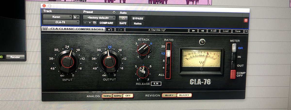 Neko99G's tweet photo. WAVESのCLA-76買って良かった!
1176っぽくは無いけど、音が好き!
#WAVES
#CLA76
#comp https://t.co/YkHXmeTRBd