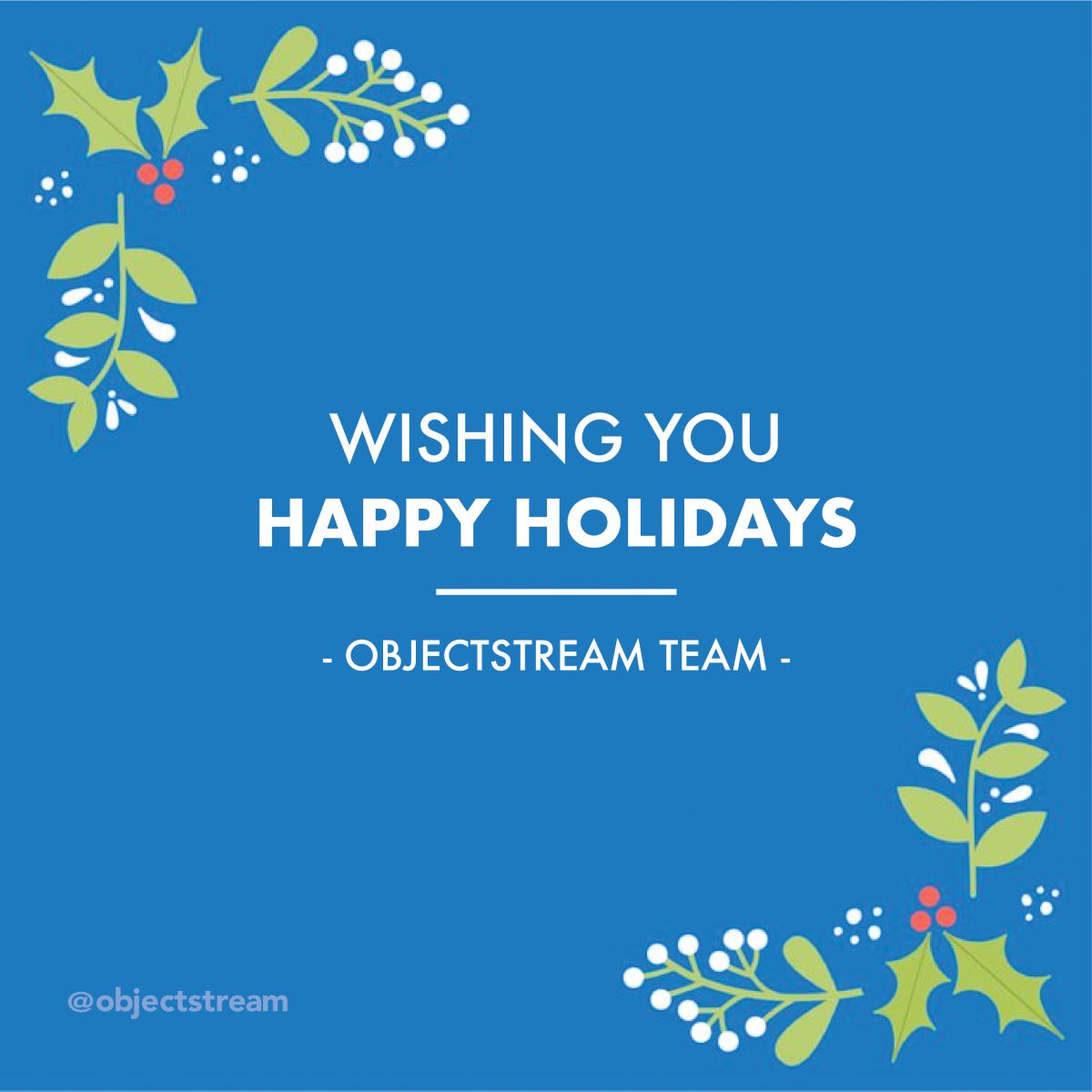objectstream's tweet photo. HAPPY HOLIDAYS! https://t.co/PGR5yrsGIx