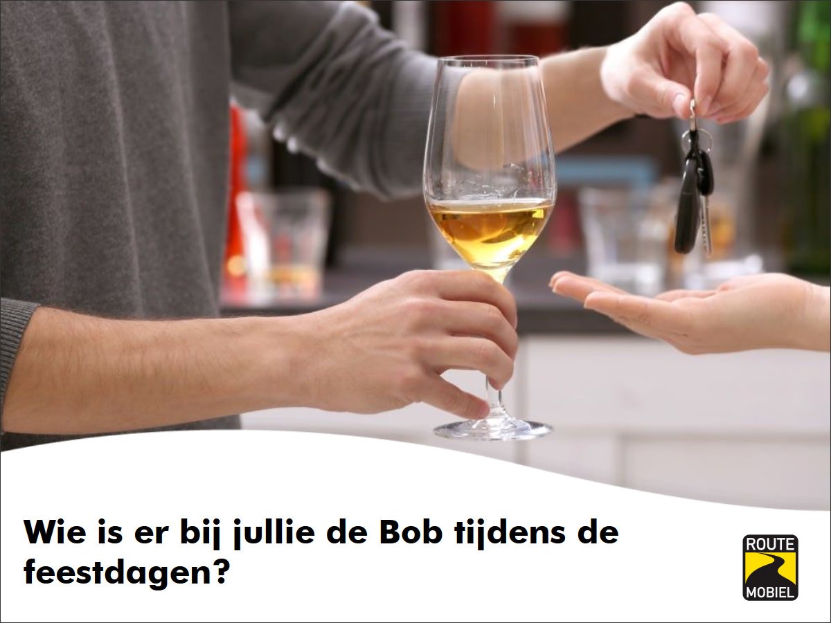 De feestdagen staan vaak in het teken van gezelligheid en etentjes met vrienden of familie. Laat jij zelf de alcoholische versnaperingen staan of zorg je ervoor dat iemand anders de Bob is? #Bob #Feestdagen #GeenAlcohol #Auto