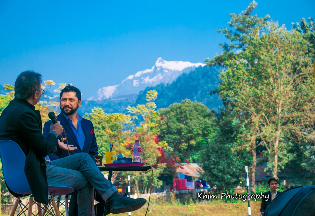 KhimLamichhane's tweet photo. यो हिमाल हेर्दै कुराकानी गर्दा निकै आनन्द लागेको हुनुपर्छ @Vijaykumarko @hamrorabi @Nepallitfest https://t.co/59WLaBQLk2