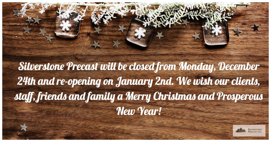 ABHollowCore's tweet photo. Merry Christmas &amp; Happy New Year from Silverstone!
#Precast #Christmas #Closinghours #HappyNewYear https://t.co/eO7RFQSsYU