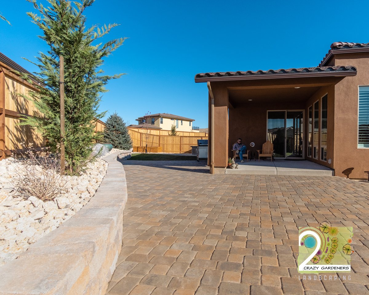 2crazygardeners's tweet photo. Another happy homeowner is enjoying his new custom backyard from 2 Crazy Gardeners. It was a dirt lot, and now there is a full paver patio, two lawn areas, retaining wall, and more. Visit https://t.co/ChMSF4Mjrc to start enjoying your new 2 Crazy Gardeners custom yard. https://t.co/9VW3wWc3cI