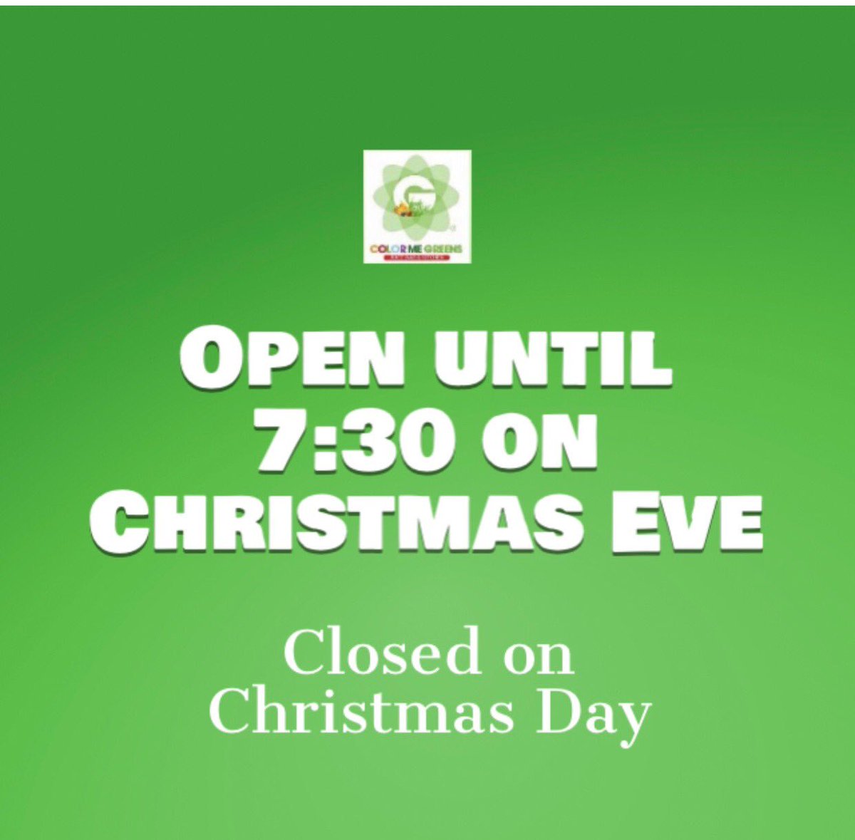 colormegreens's tweet image. Good morning #bushwick  let’s get our last minute shopping in then rush on down to @colormegreens  &amp;amp; get #yourfix #holidayhours #healthyalternative after all that shopping #choosewisely #betterchoices #wegotyou #fitfood #homeofthebetterchoices💪💪
