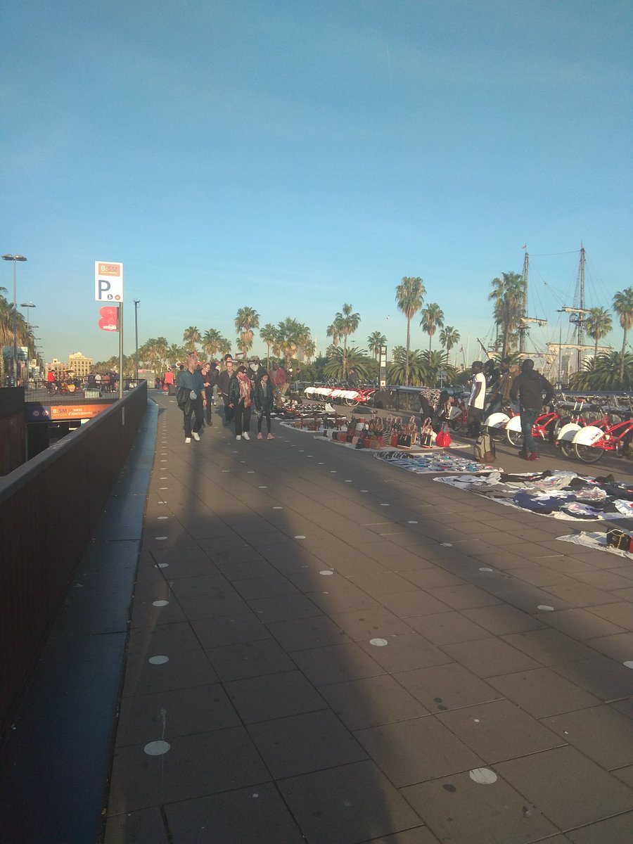 Hola <a href="/AdaColau/">Ada Colau 💜🌈🔻</a> <a href="/bcn_ajuntament/">Ajuntament de Barcelona</a> <a href="/podem_cat/">Podem Catalunya</a> <a href="/EnComu_Podem/">Comuns__Cat</a> <a href="/CatEnComu_Podem/">Catalunya en Comú Podem</a> ! 

Al Passeig de Colom cantonada amb Rambles no es pot caminar per la vorera. Aleshores ho hem de fer pel carril bici, però les bicis ens demanen pas. Per on caminem sra. <a href="/AdaColau/">Ada Colau 💜🌈🔻</a> ? 

#Barcelona