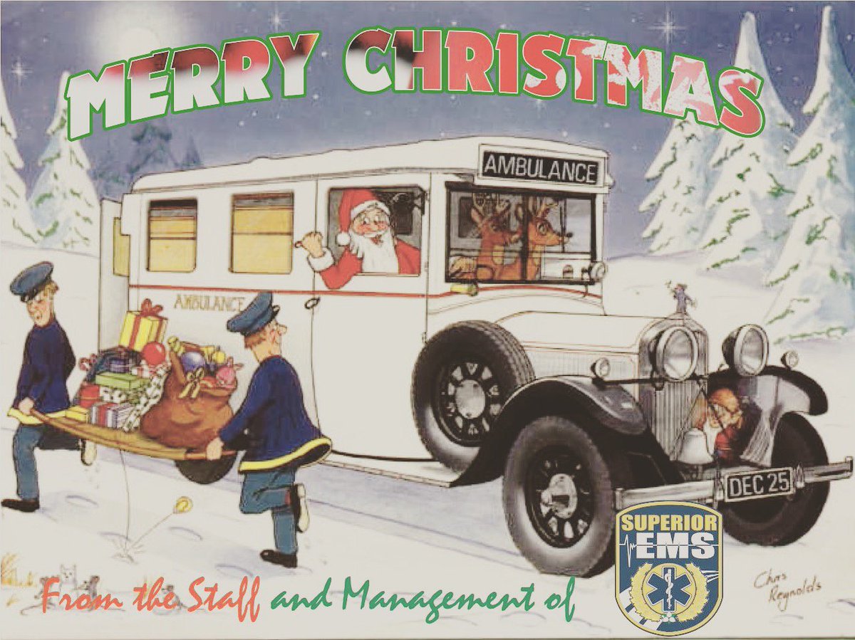 SuperiorEMS's tweet photo. Superior EMS would like to wish everyone a Very Merry Christmas.  Stay safe this holiday season, and a big thanks goes out to all of the first responders away from their families and friends this holiday season busy keeping us safe. https://t.co/9iw77nlmwf