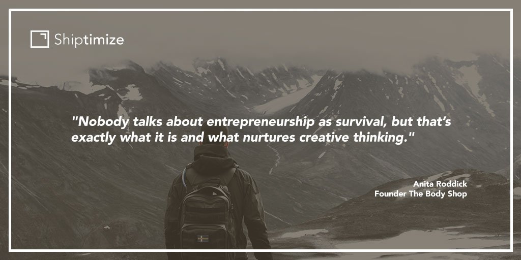 shiptimize_es's tweet photo. "Nadie habla de la iniciativa empresarial como supervivencia, pero eso es exactamente lo que es y lo que nutre el pensamiento creativo." #shiptimize #quote https://t.co/9dixYm6rAN