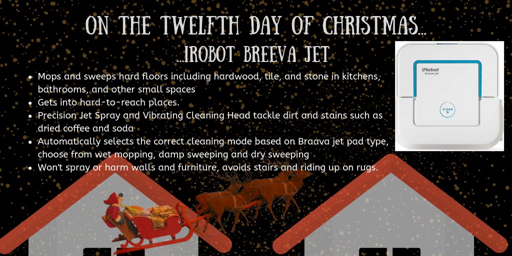 ComputerSOS's tweet image. Christmas typically means parties and parties mean messes. You&apos;ve worked hard all year, make life easier on yourself and get an iRobot Breeva Jet to take care of those holiday messes.  🎄🎁
#twevedaysoftech #gadgetgiftguide #Christmas #ChristmasEve #computersos