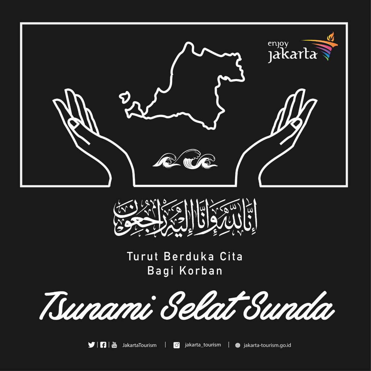DisparbudDKI's tweet photo. Turut berduka cita atas bencana Tsunami di Selat Sunda

#disparbuddki https://t.co/tFUD6zXsDP